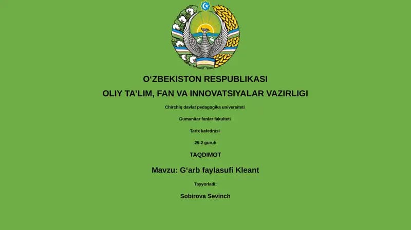 Gʻarb faylasufi Kleant