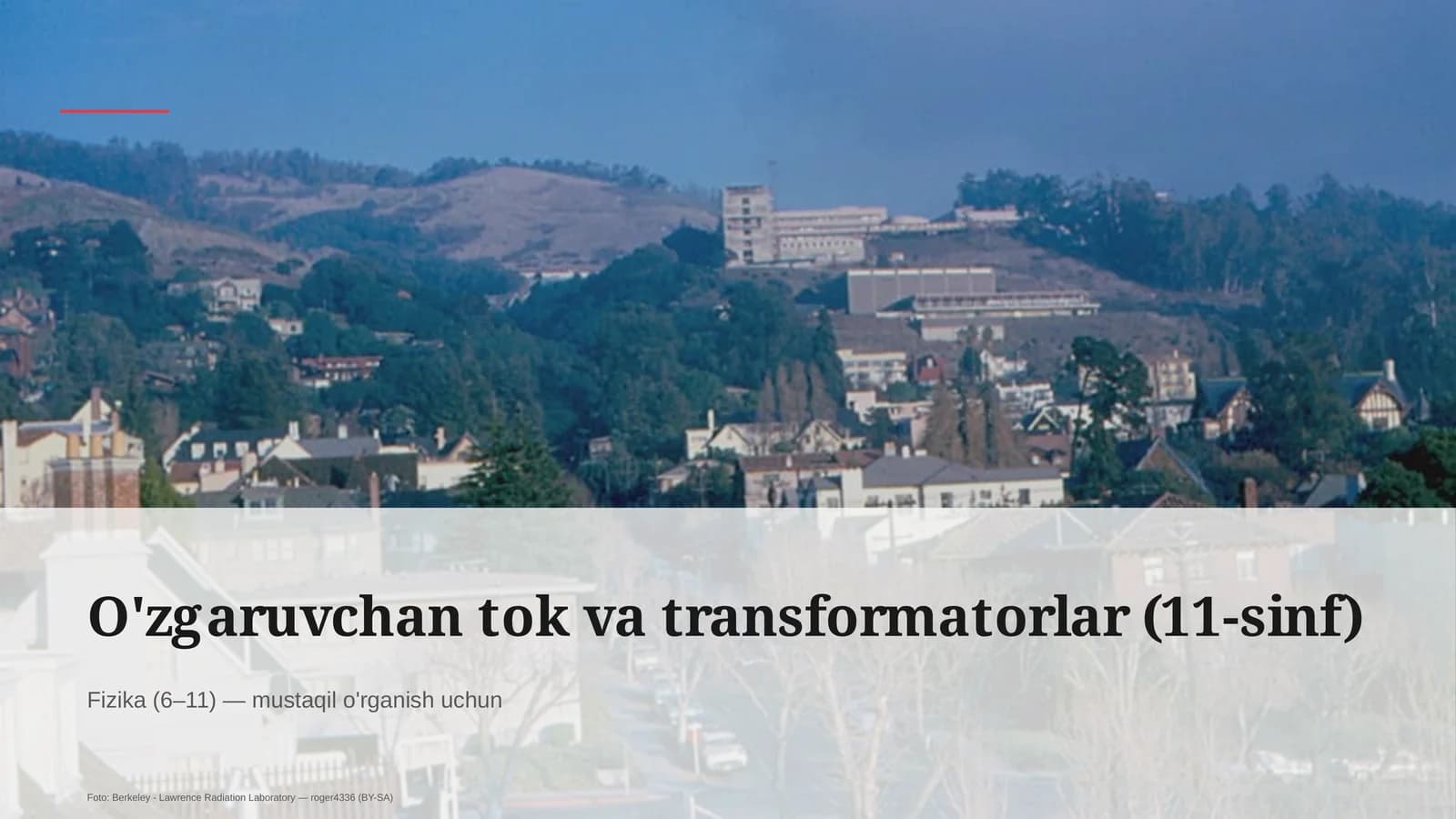 O'zgaruvchan tok va transformatorlar (11-sinf)