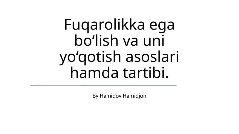 Fuqarolikka ega bo‘lish va uni yo‘qotish asoslari hamda tartibi.
