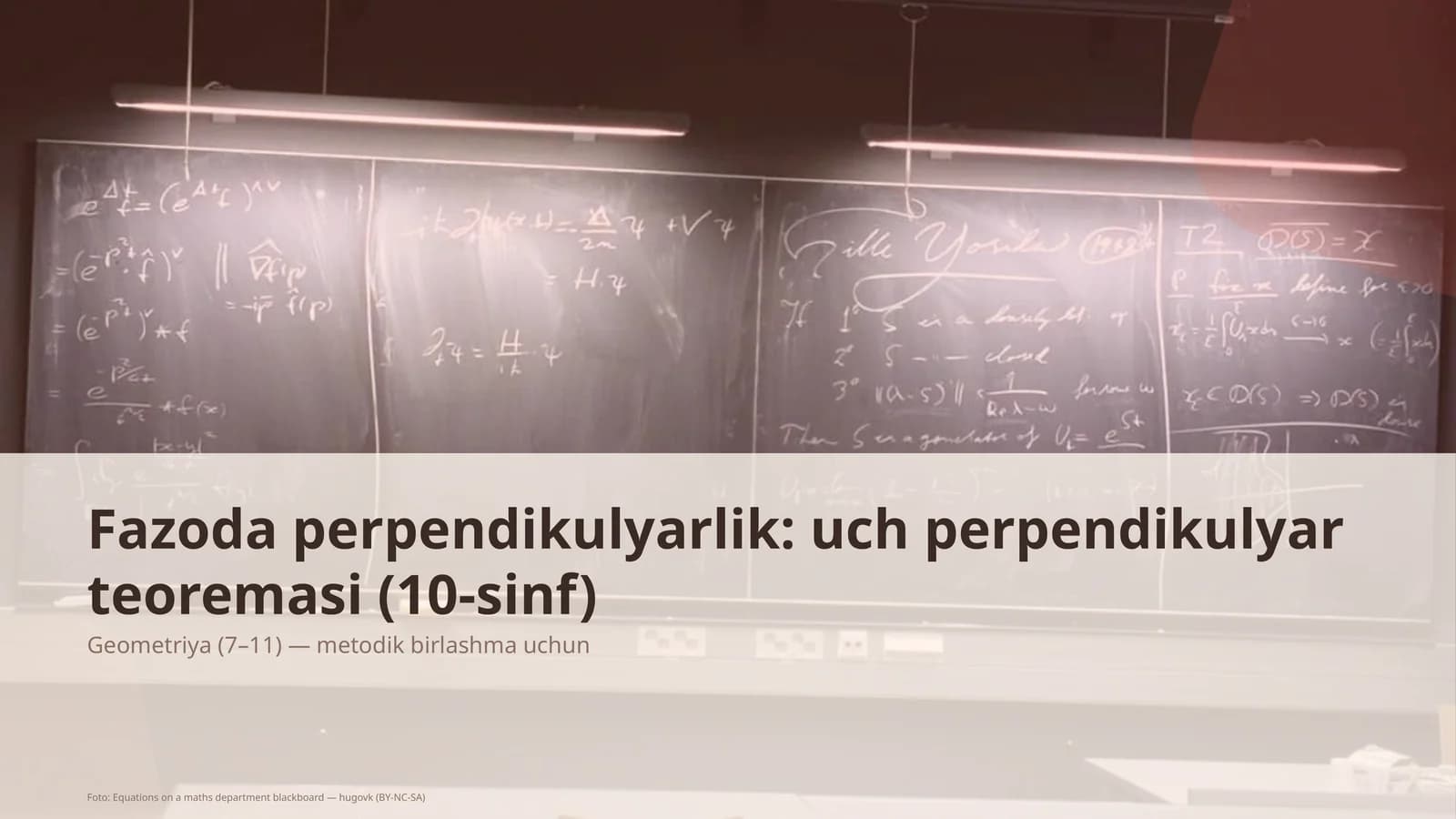 Fazoda perpendikulyarlik: uch perpendikulyar teoremasi (10-sinf)