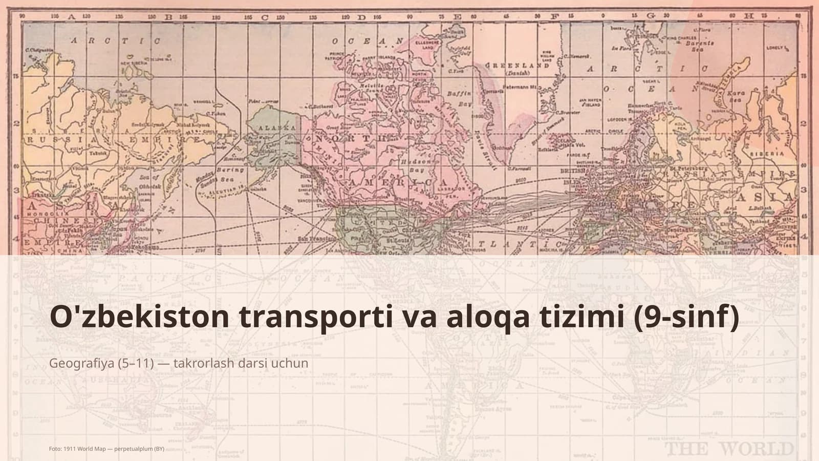 O'zbekiston transporti va aloqa tizimi (9-sinf)