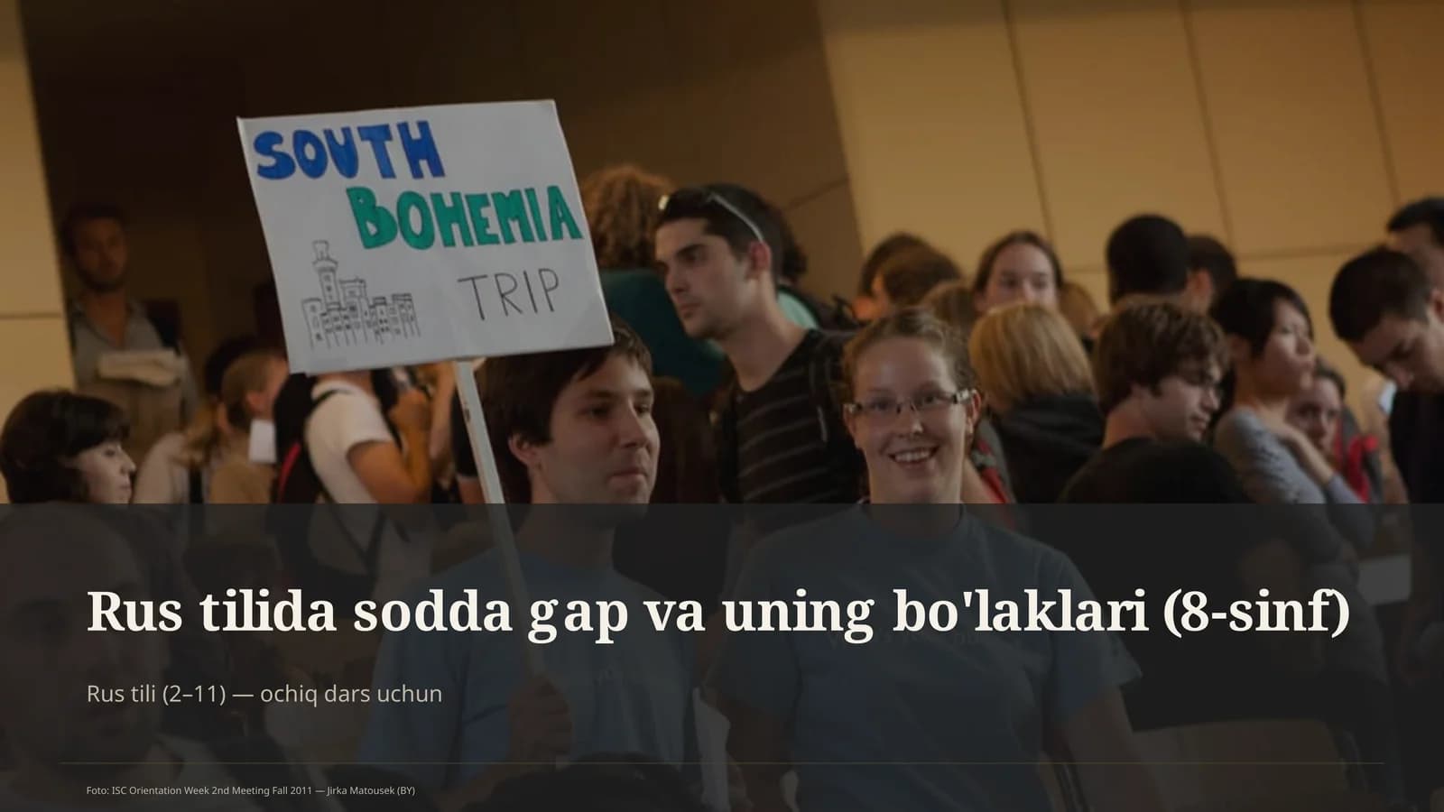 Rus tilida sodda gap va uning bo'laklari (8-sinf)