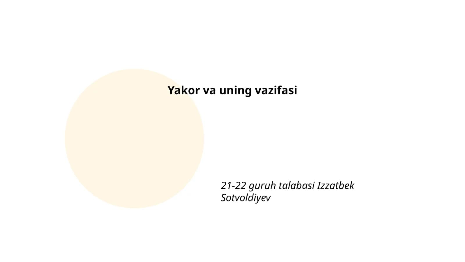 Yakor va uning vazifasi