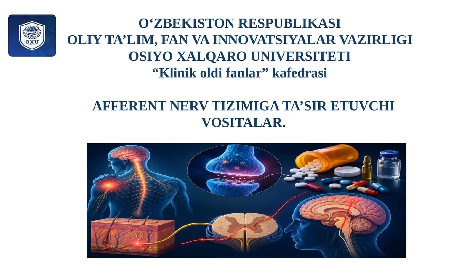 Afferent Nerv Tizimiga Ta'sir Etuvchi Vositalar