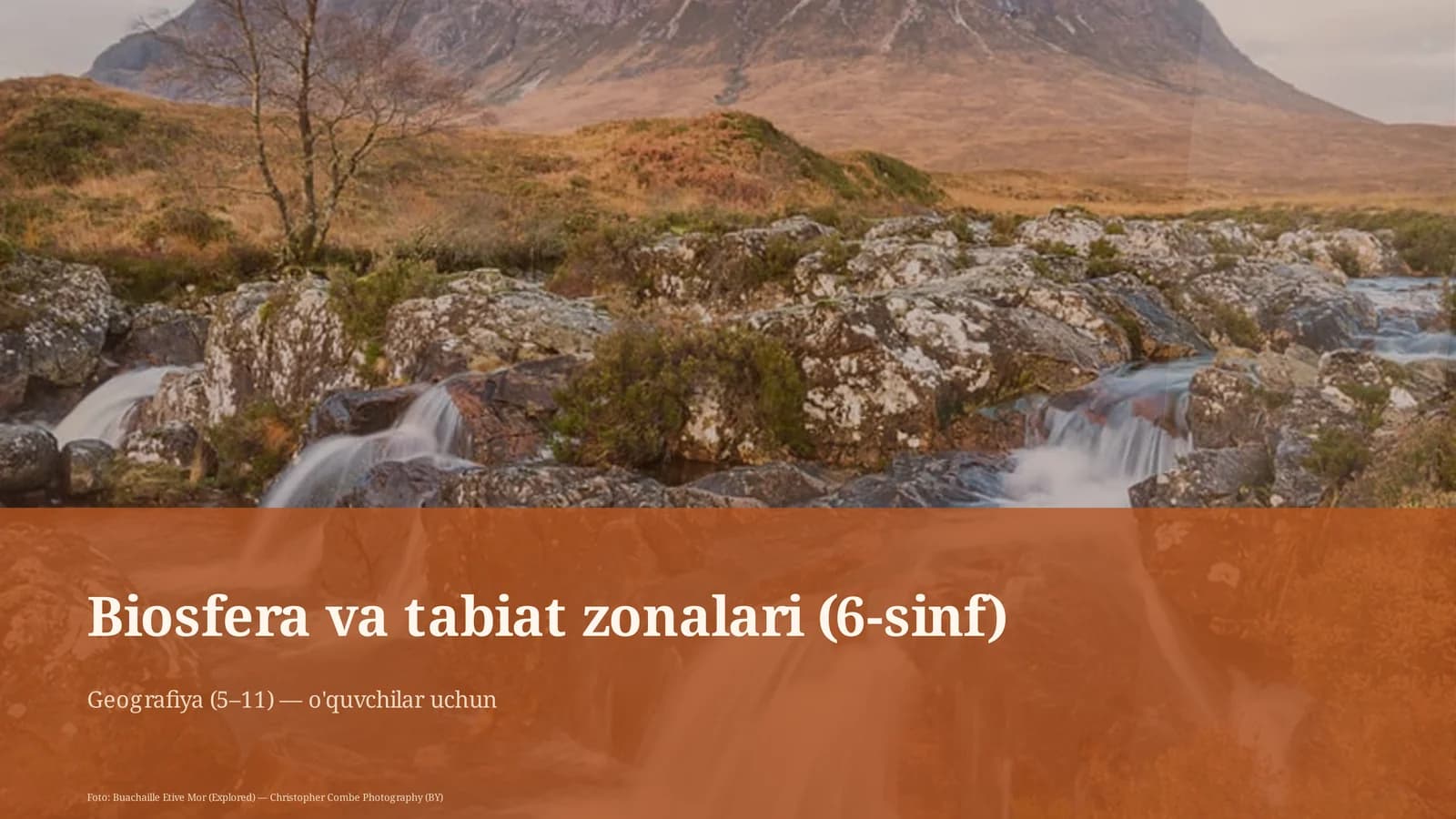 Biosfera va tabiat zonalari (6-sinf)