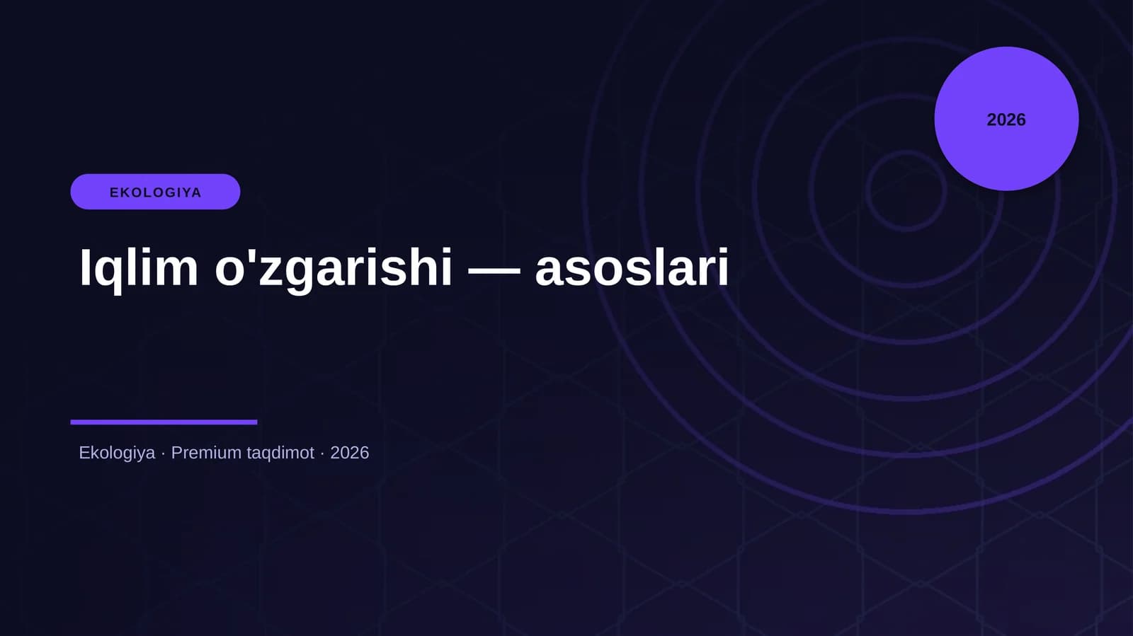 Iqlim o'zgarishi — asoslari