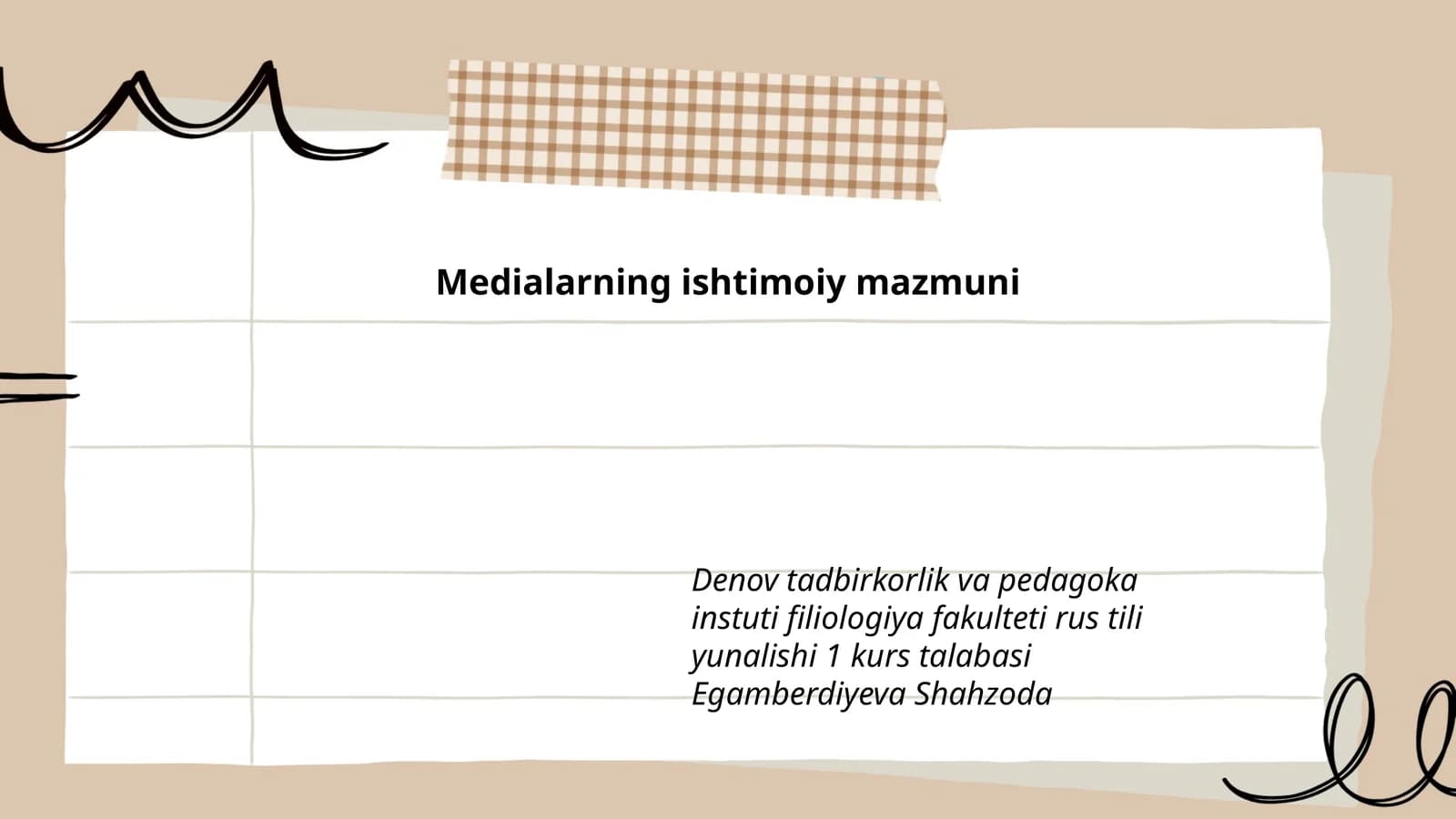Medialarning Ishtimoiy Mazmuni