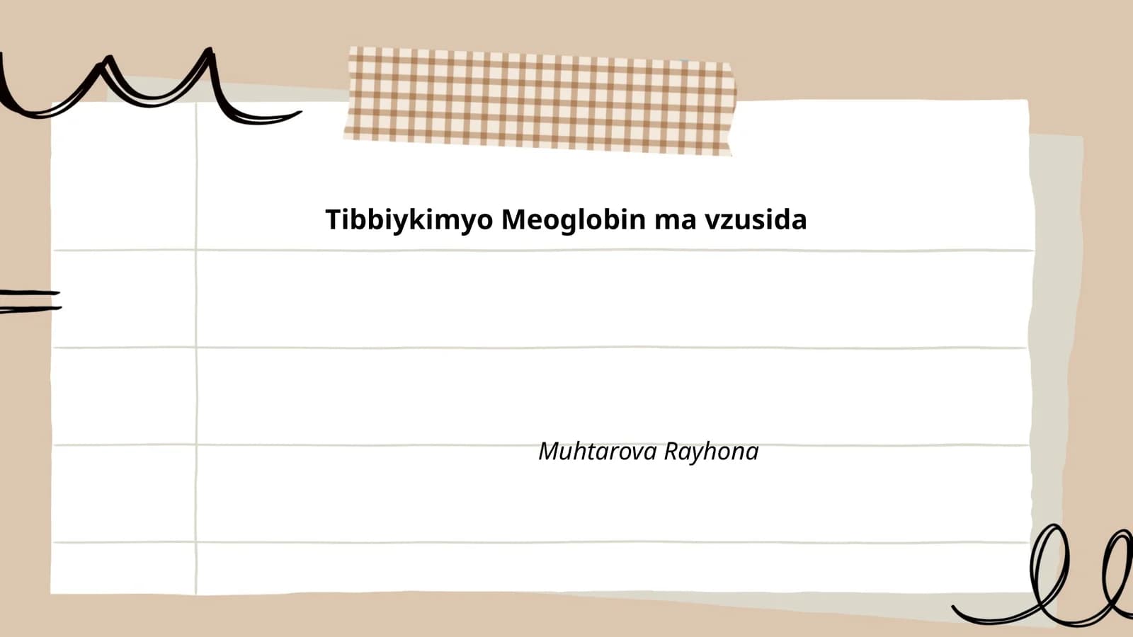 Tibbiykimyo Meoglobin