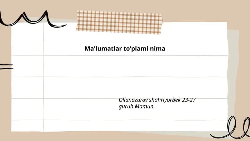 Ma'lumatlar to'plami