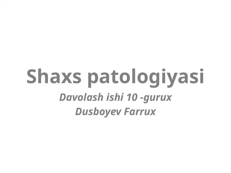 Shaxspatologiyasi