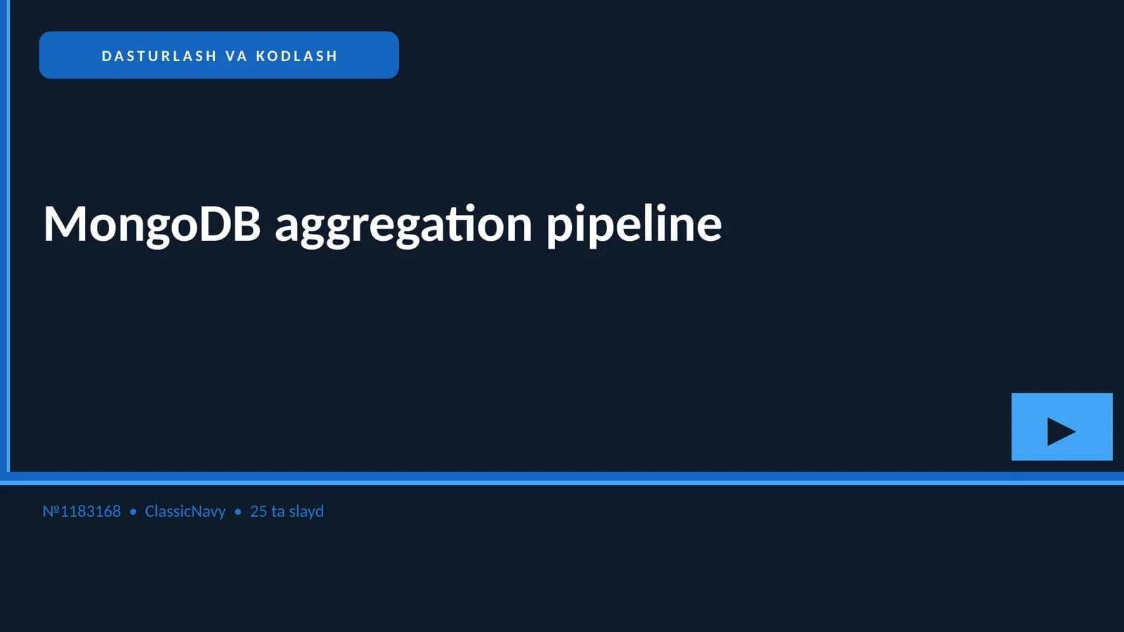 MongoDB aggregation pipeline