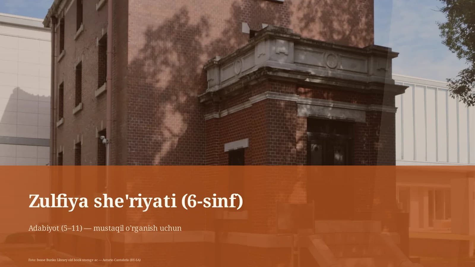 Zulfiya she'riyati (6-sinf)