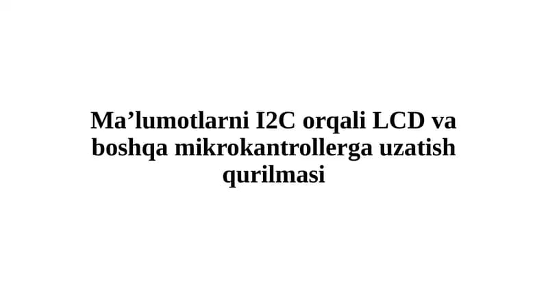 I2Cga Naozatish