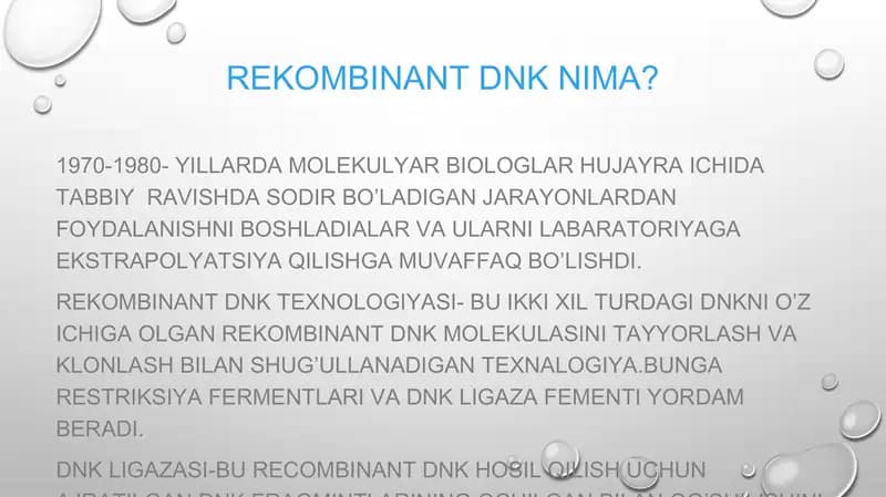 Rekombinant DNK (DNA)