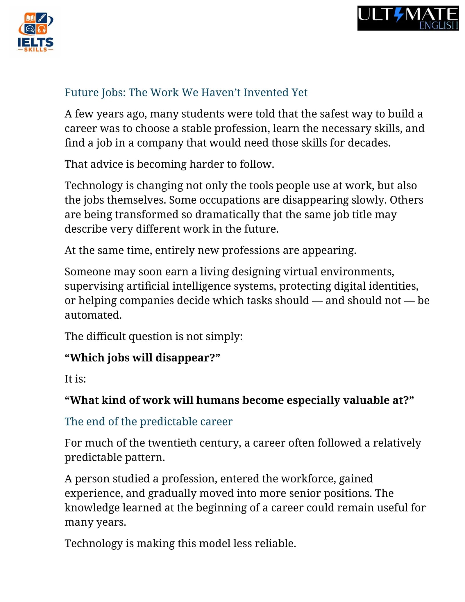 Future Jobs: The Work We Haven’t Invented Yet