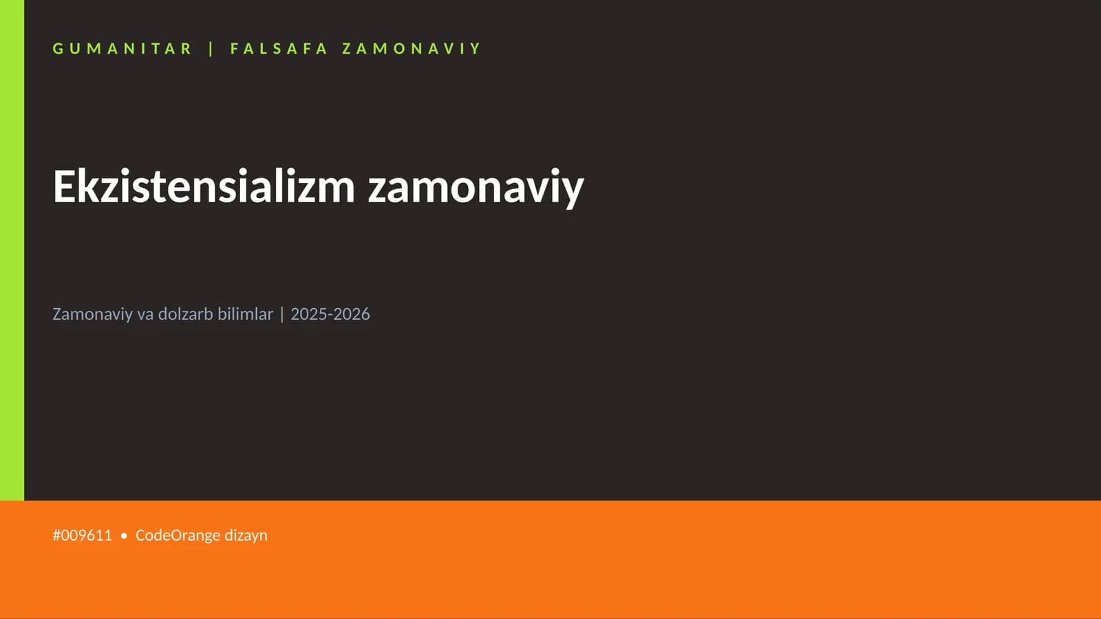 Ekzistensializm zamonaviy