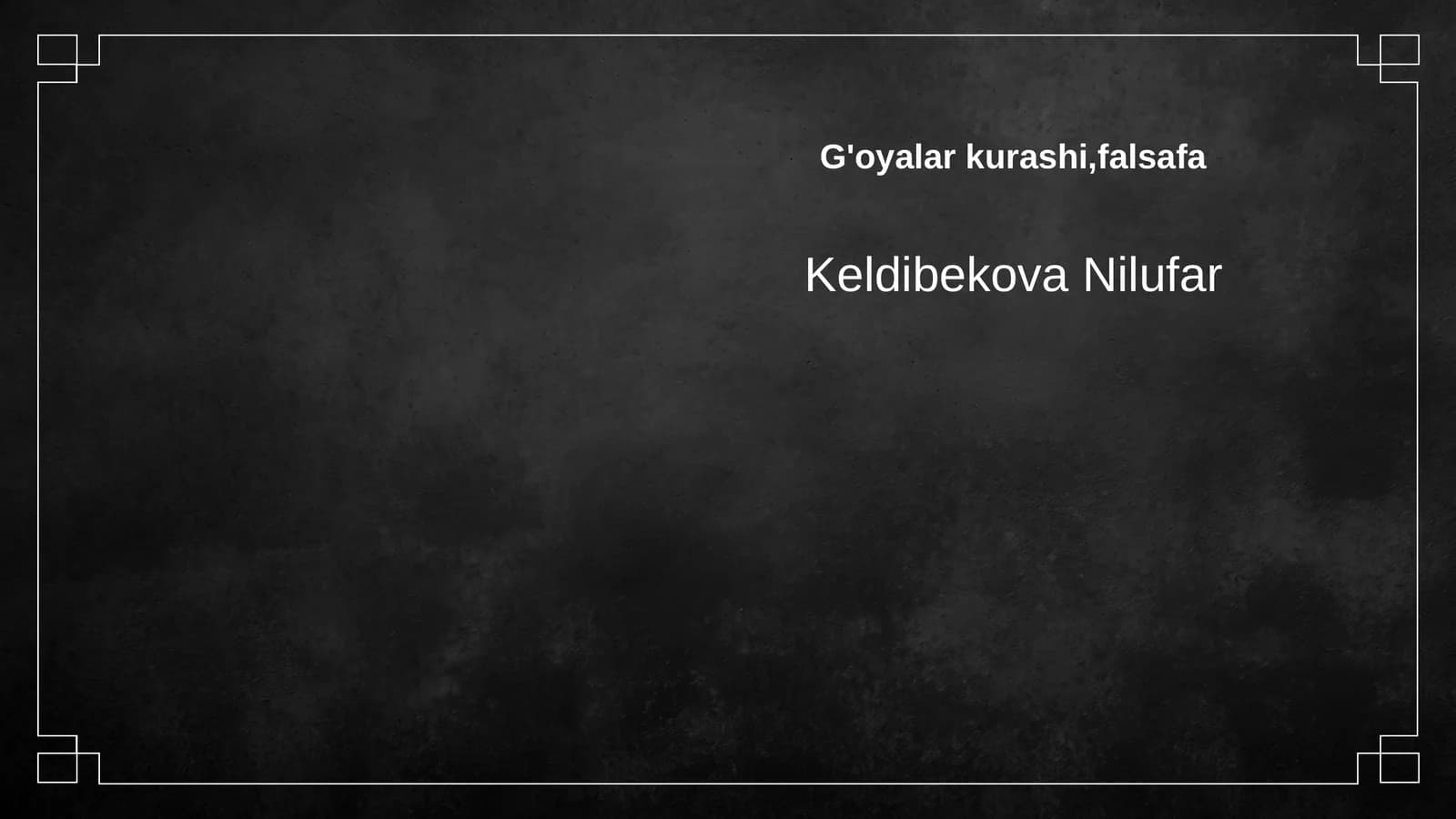 G'oyalar kurashi,falsafa