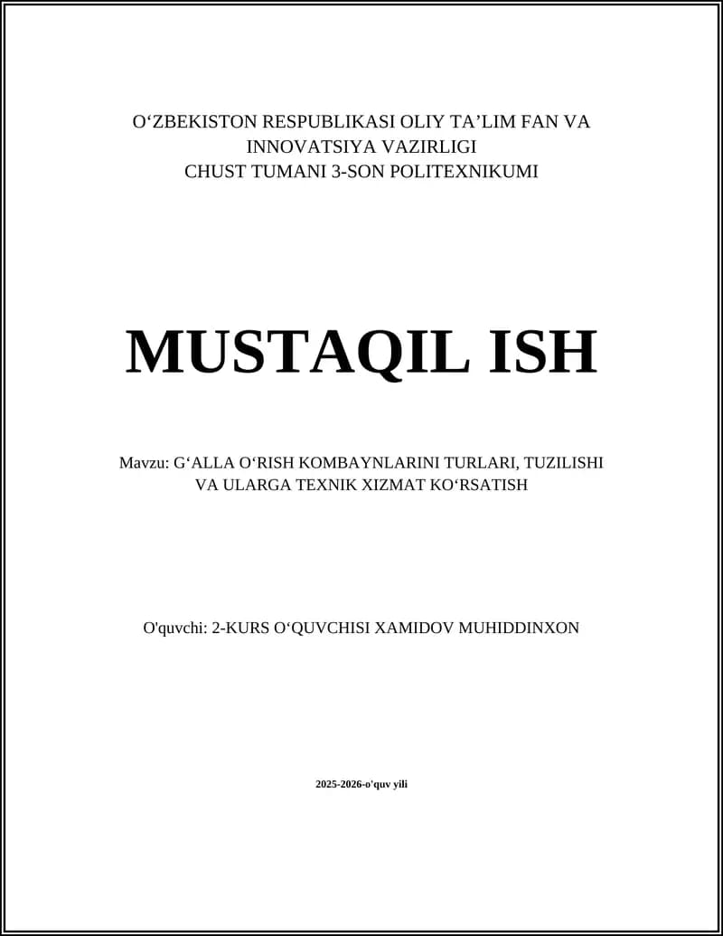 Gʻalla oʻrish kombaynlari