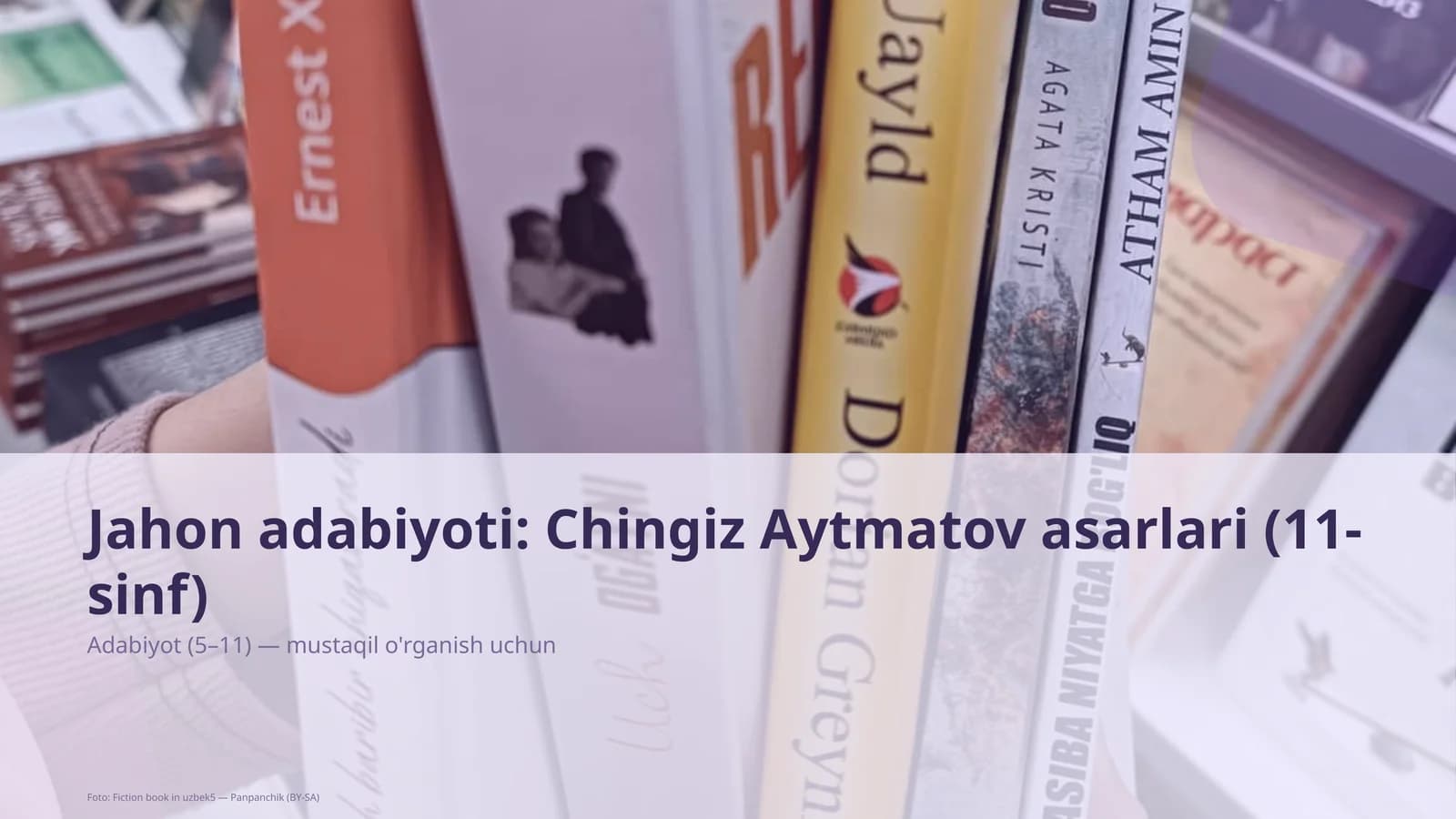 Jahon adabiyoti: Chingiz Aytmatov asarlari (11-sinf)