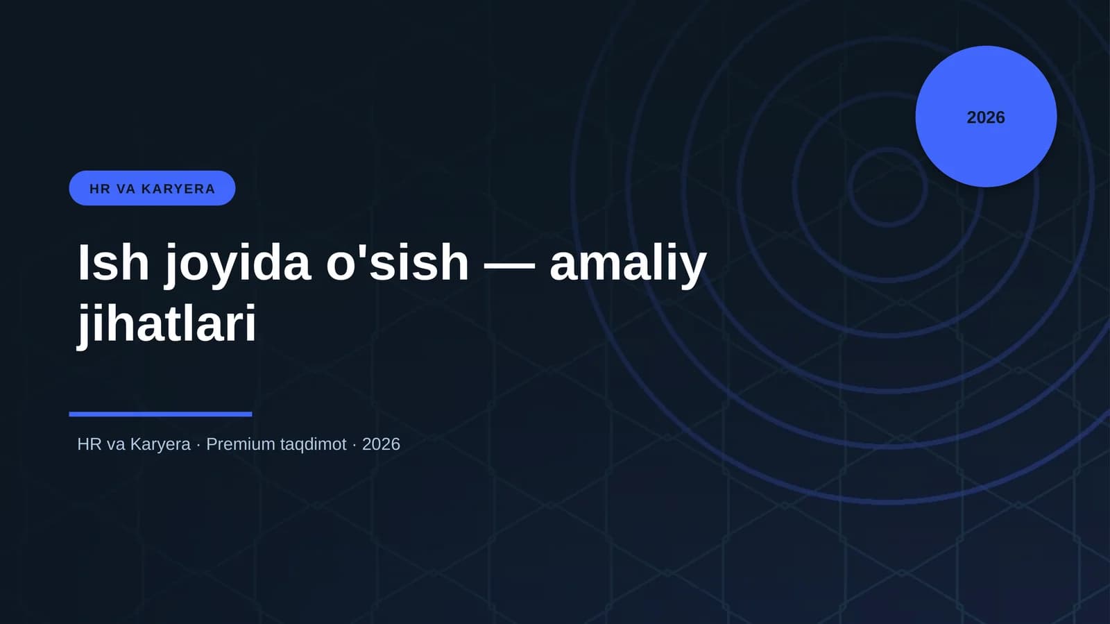 Ish joyida o'sish — amaliy jihatlari