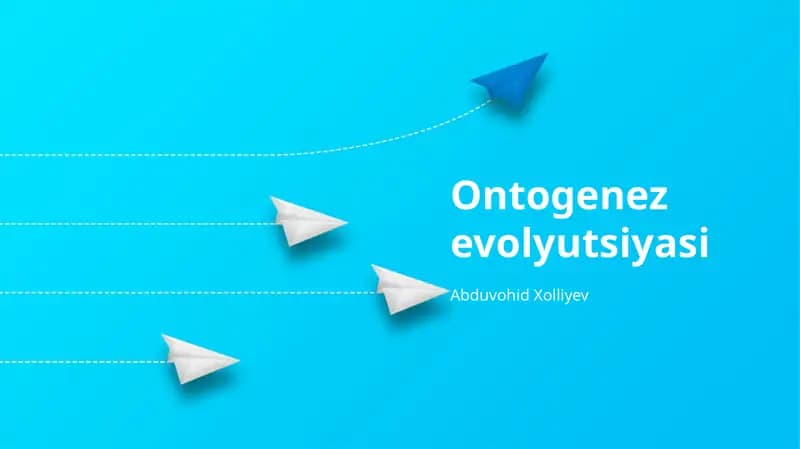 Ontogenez evolyutsiyasi