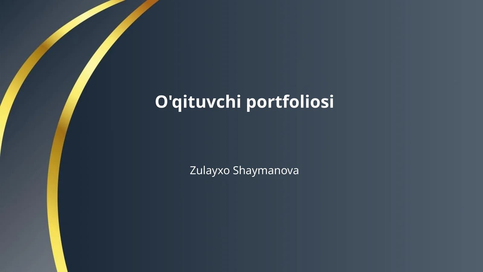 O'qituvchi portfoliosi