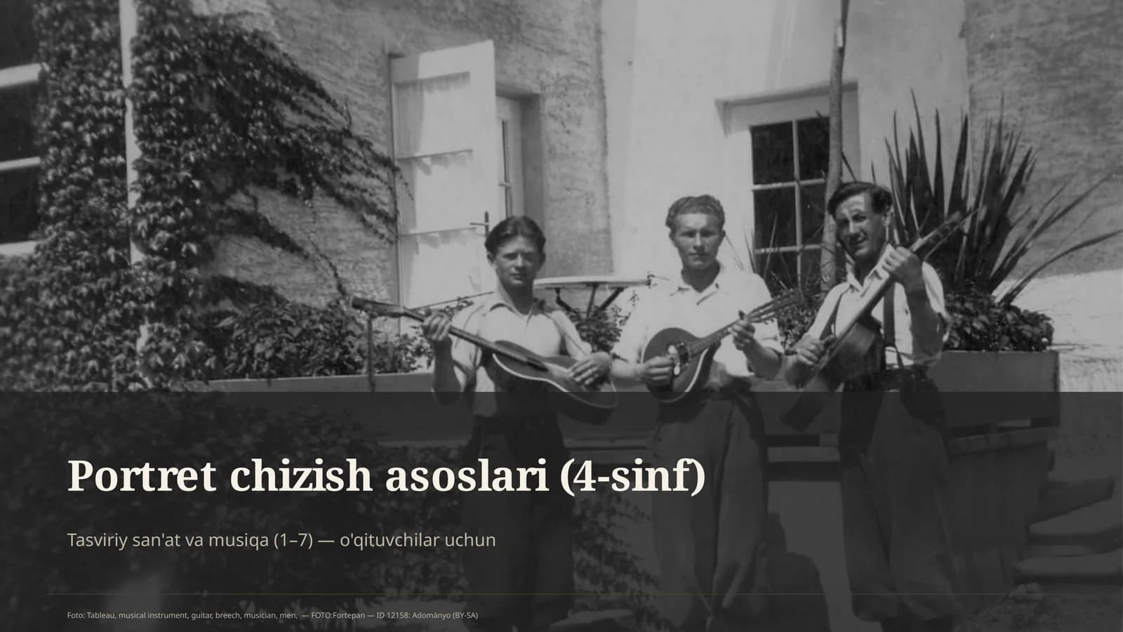 Portret chizish asoslari (4-sinf)