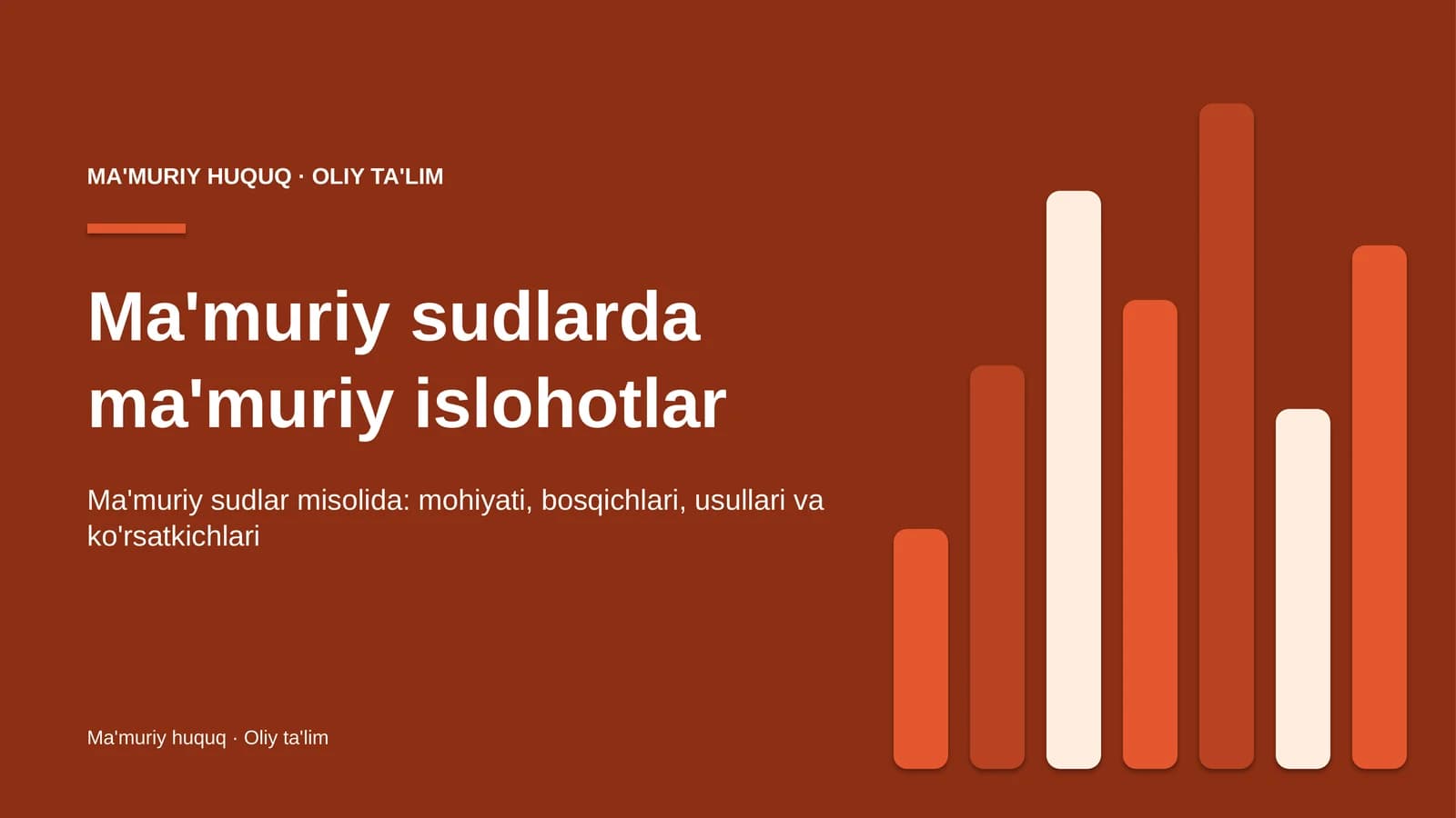 Ma'muriy sudlarda ma'muriy islohotlar