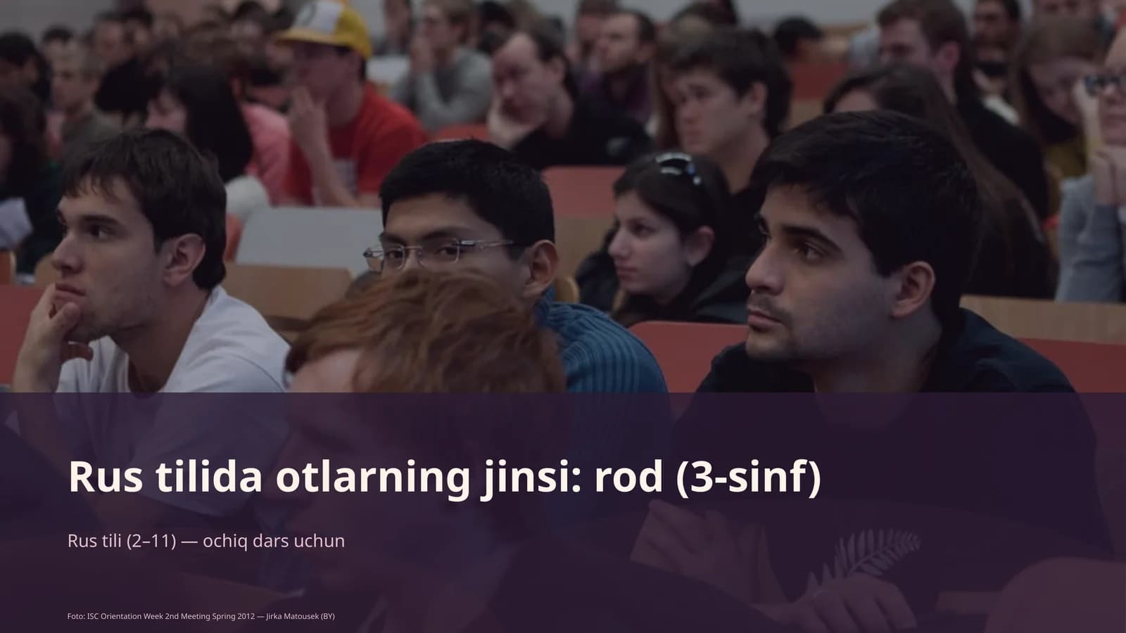 Rus tilida otlarning jinsi: rod (3-sinf)