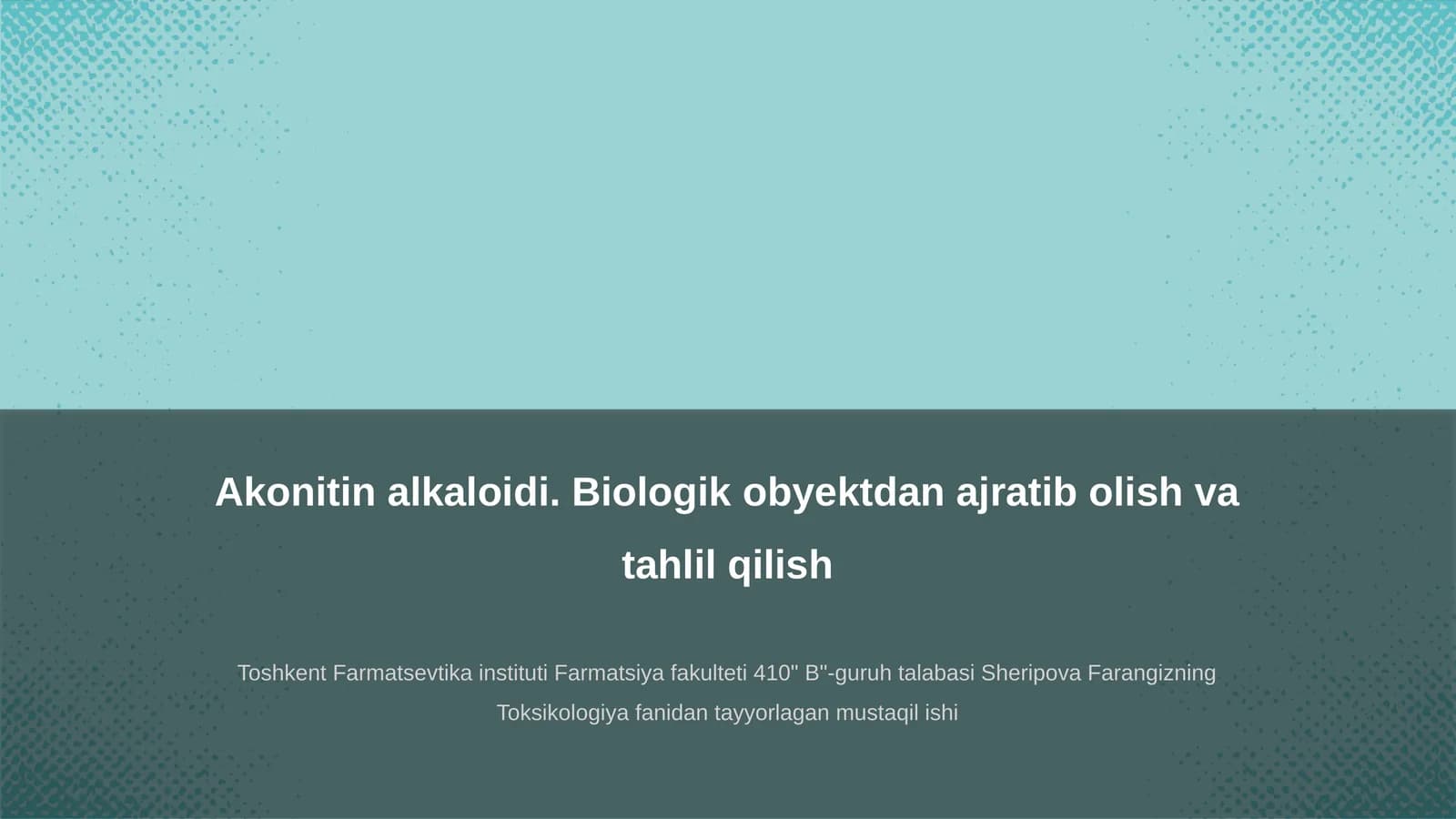Akonitin alkaloidi
