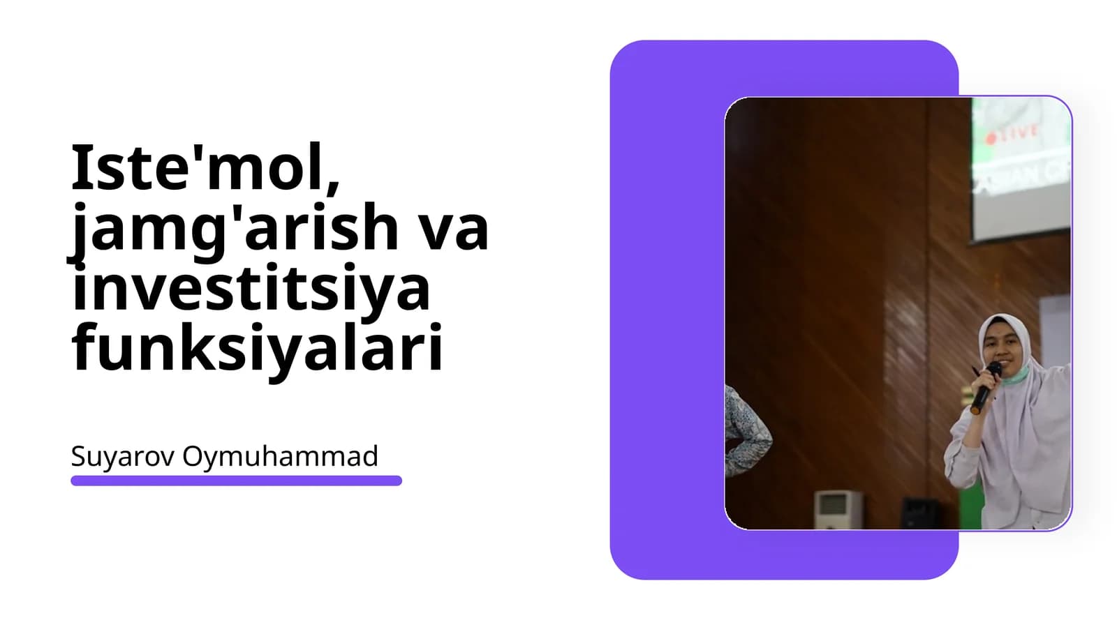 Istemol funksiyasining asoslari
