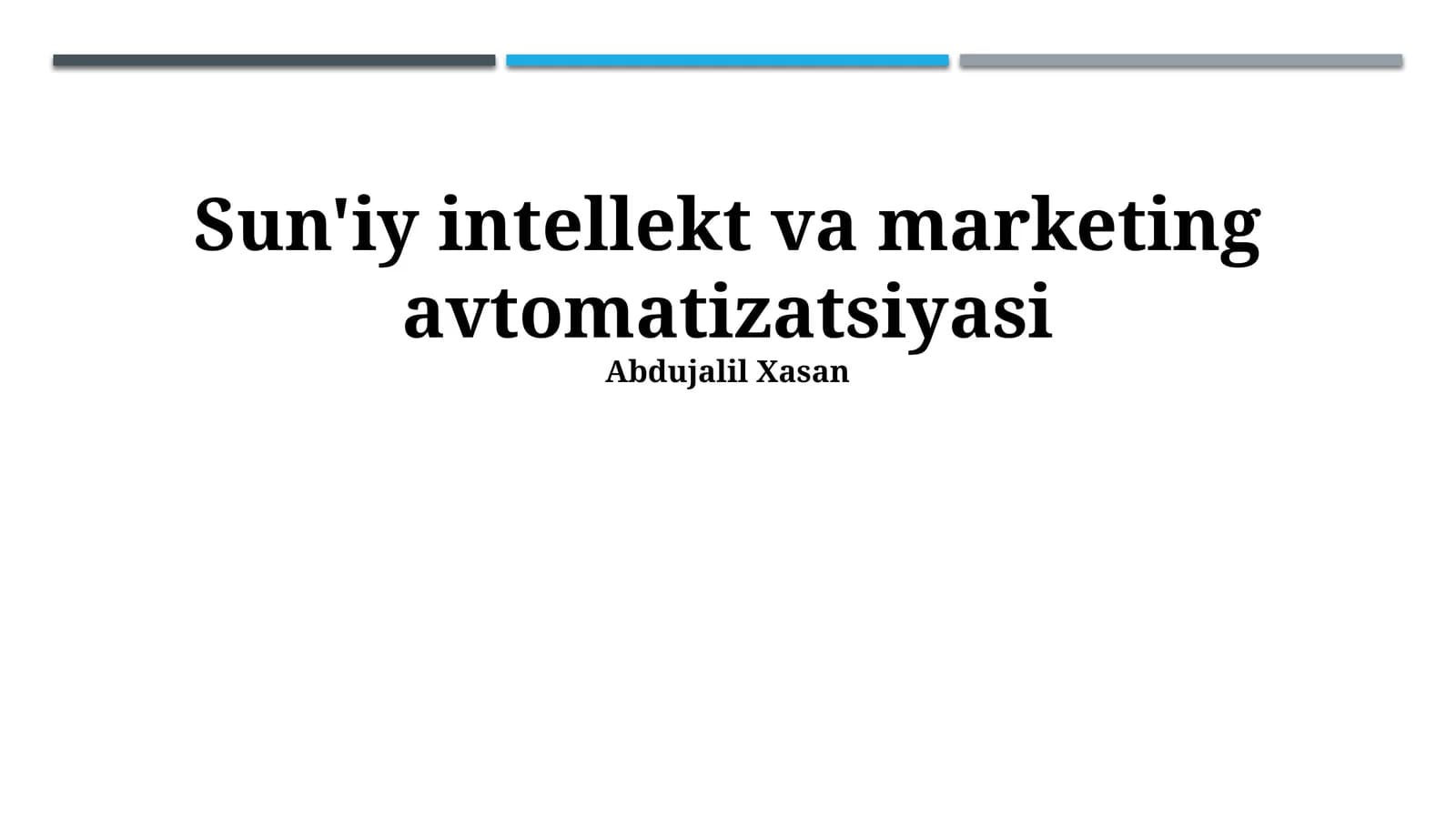 Sun'iy intellekt va marketing avtomatizatsiyasi