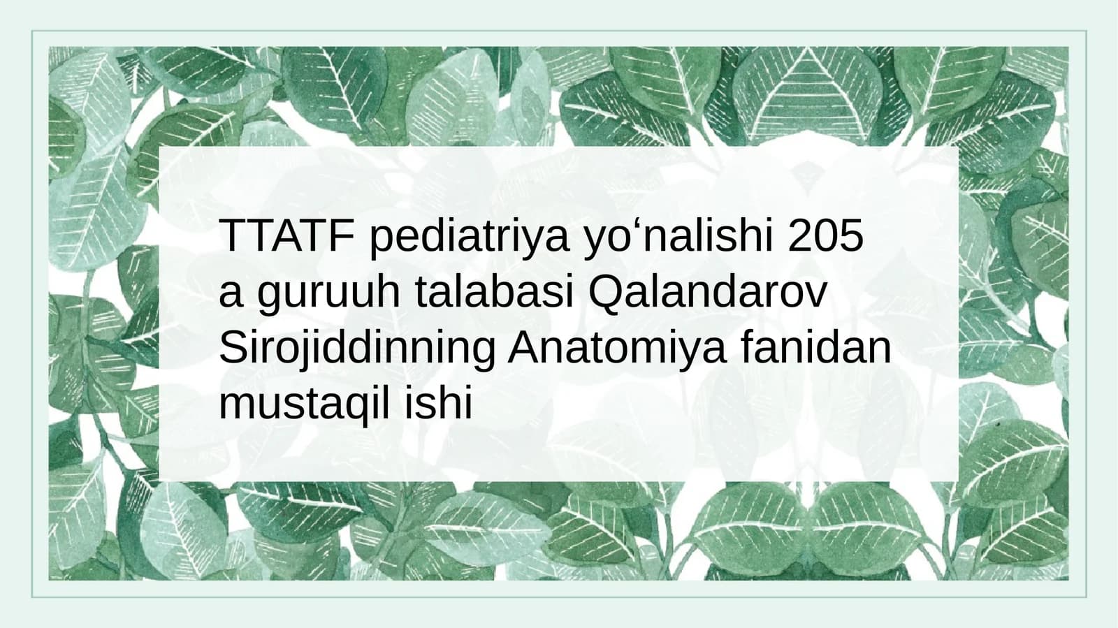Tibilish va hidbilishning funksional anatomiyasi