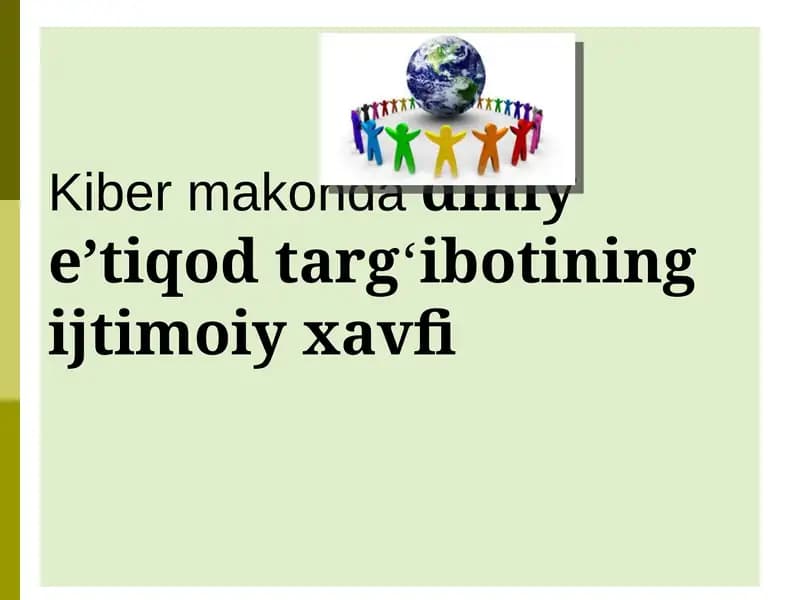 Ijtimoiy-ma'naviy muhit barqarorlikni ta'minlash