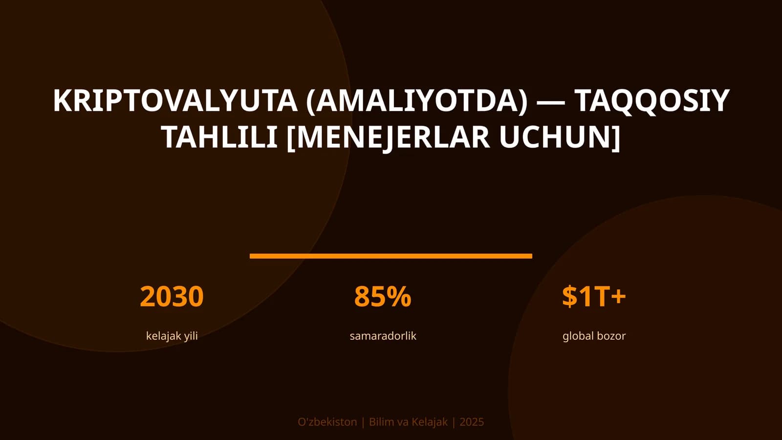 Kriptovalyuta (amaliyotda) — taqqosiy tahlili [menejerlar uchun]