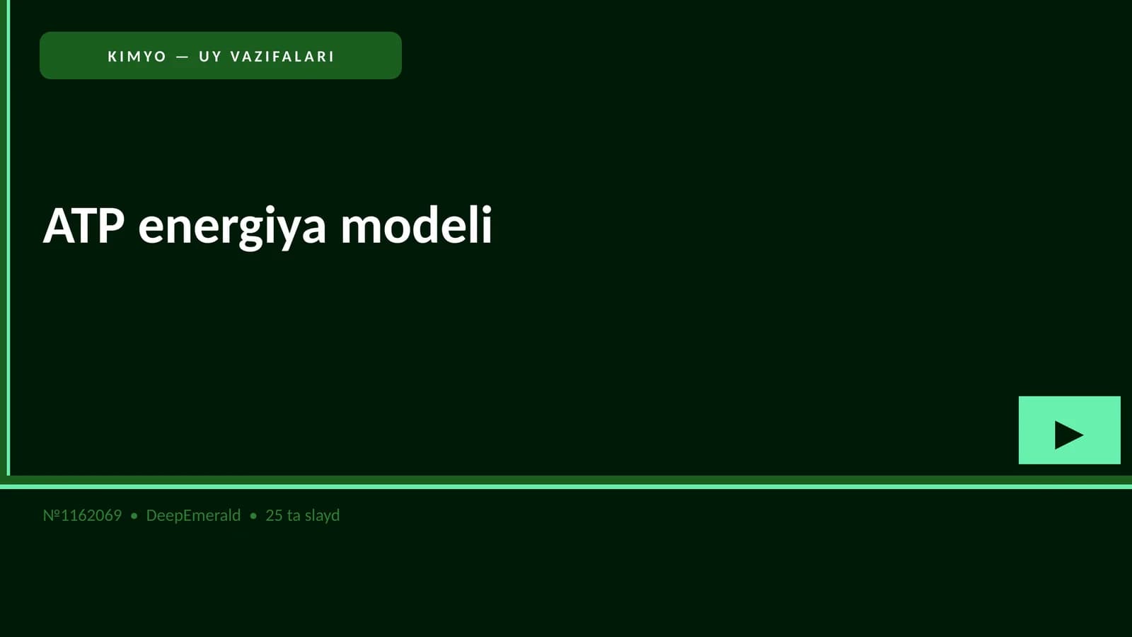 KIMYO - UY VAZIFALARI