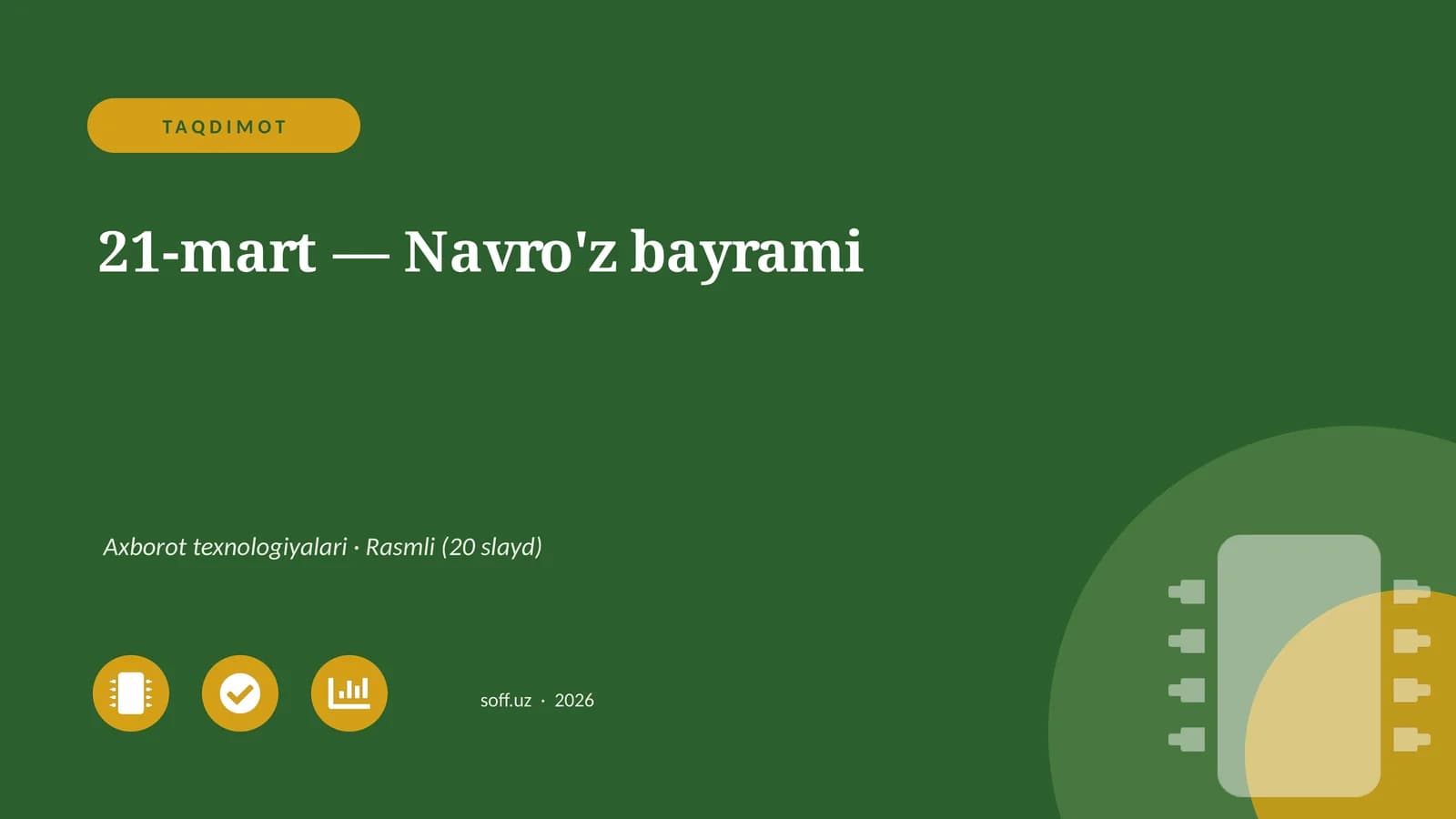 21-mart — Navro'z bayrami