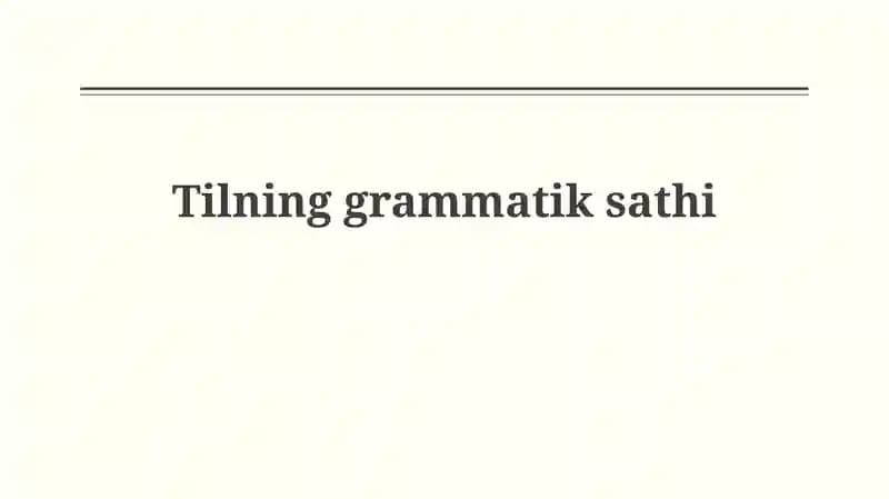 Tilninggrammatiksathi