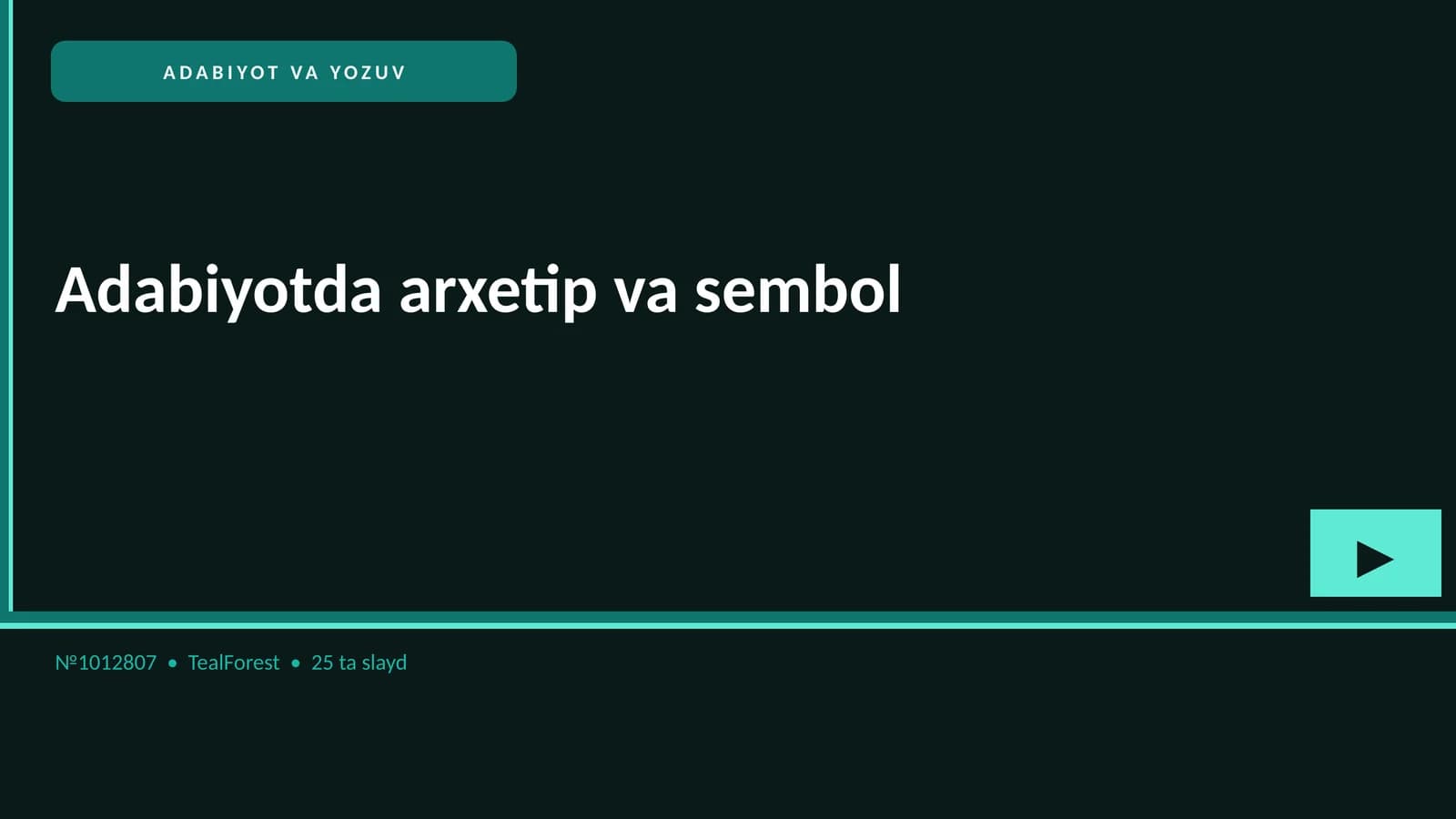 Adabiyotda arxetip va sembol