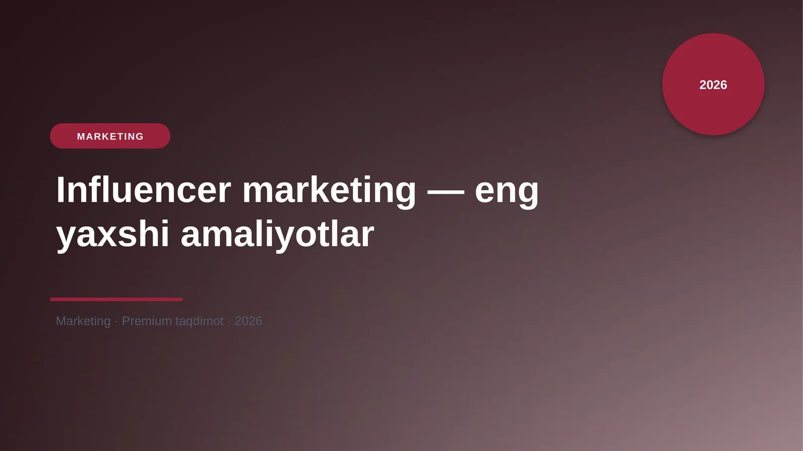 Influencer marketing — eng yaxshi amaliyotlar