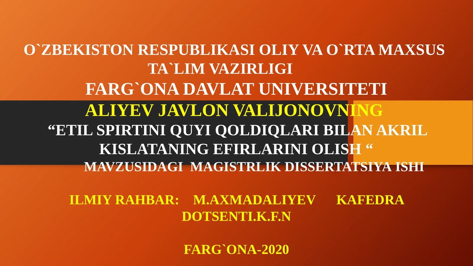 Poliakrilatlar olish texnologiyasi