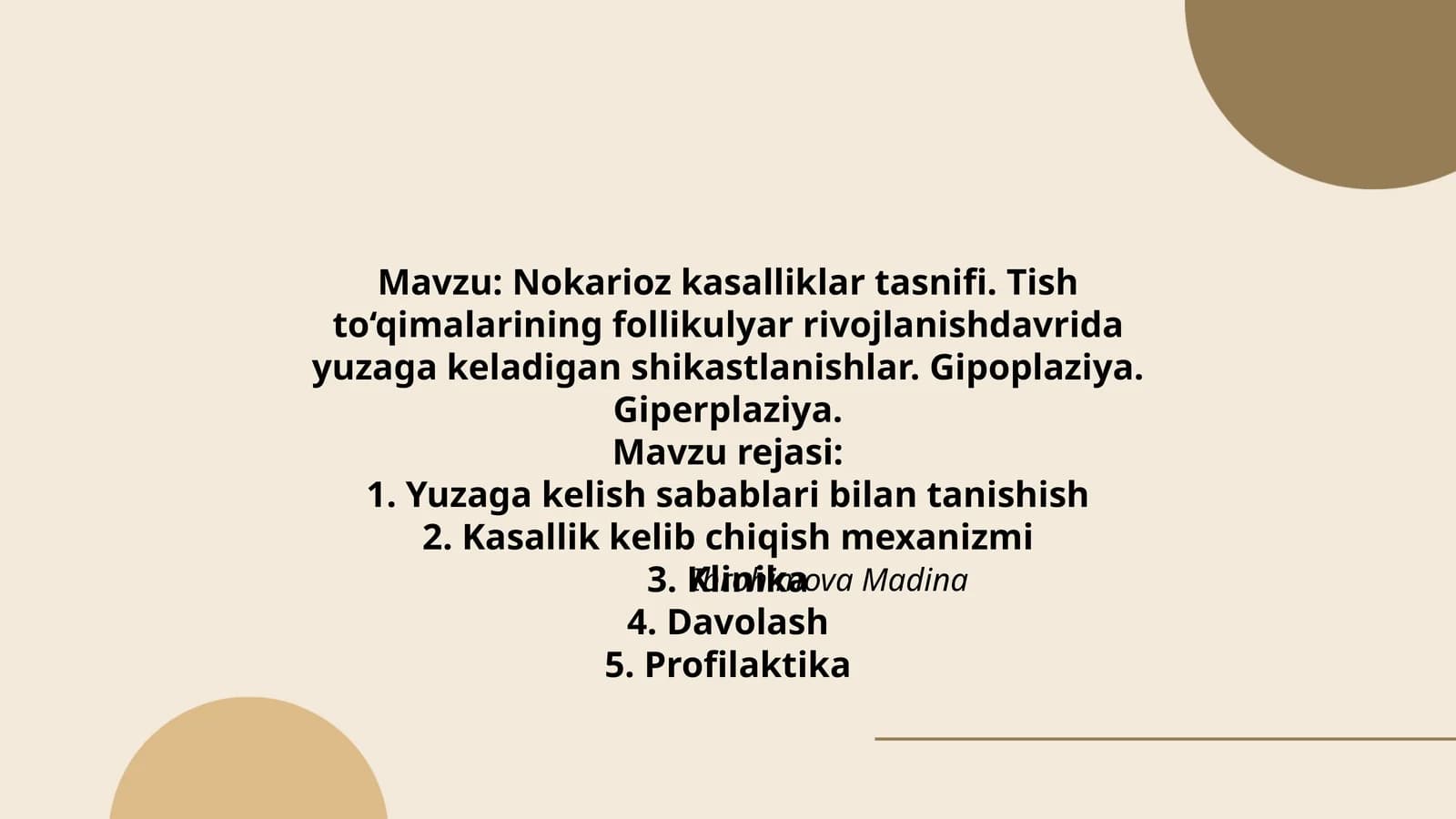 Nokarioz kasalliklar tasnifi