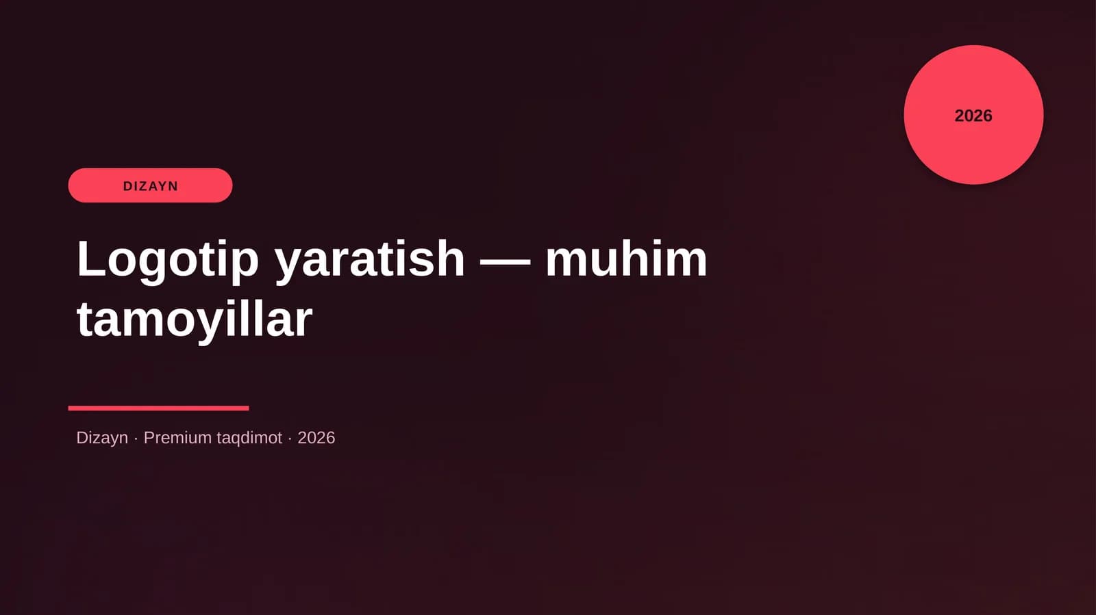 Logotip yaratish — muhim tamoyillar