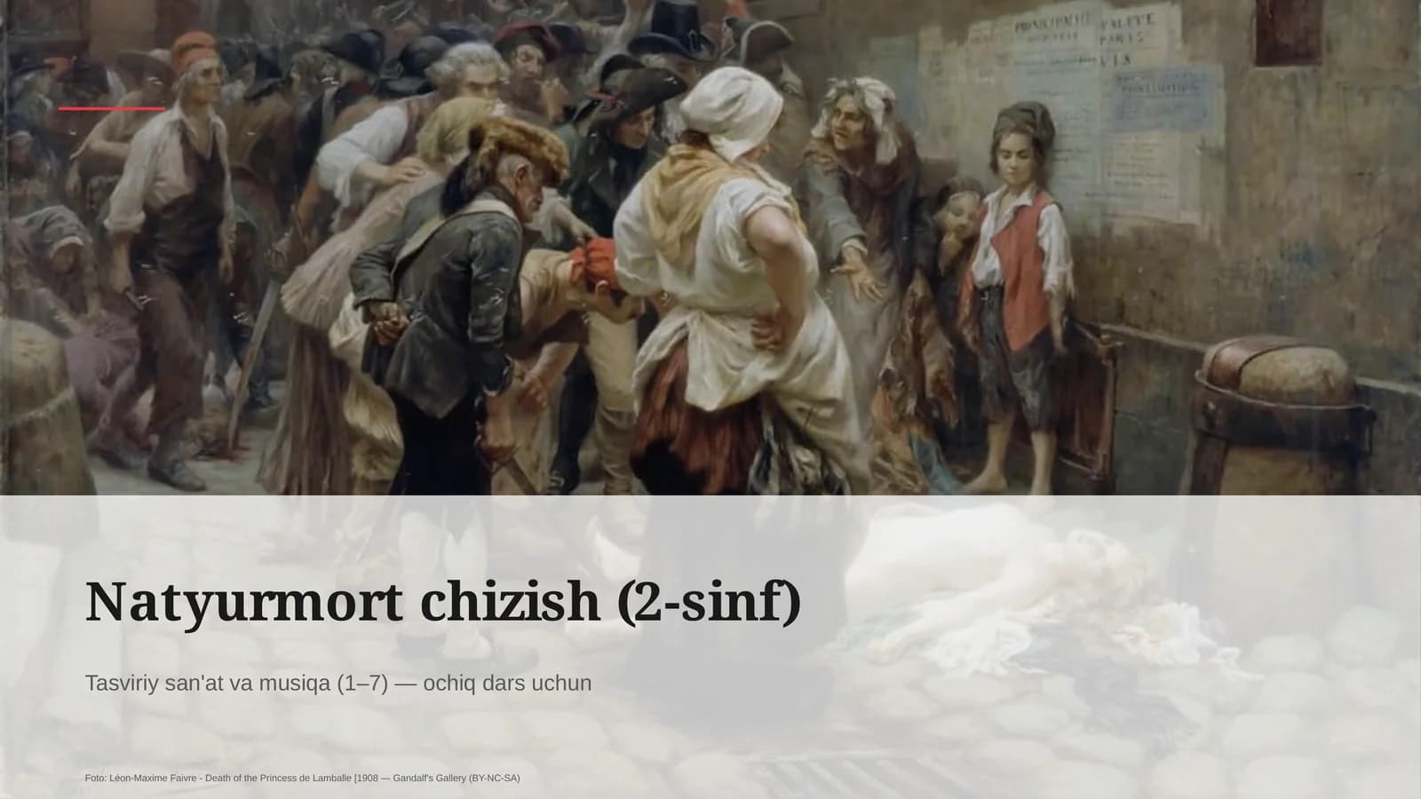 Tasviriy san'at va musiqa (1–7) - ochiq dars uchun