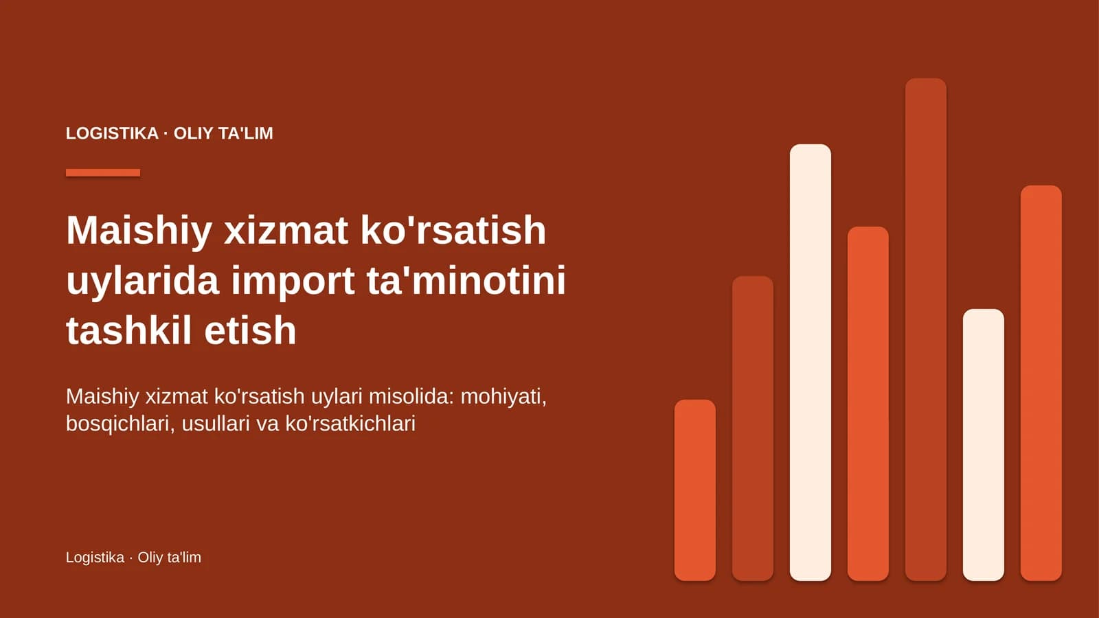 maishiy xizmat ko'rsatish uylarida import ta'minotini tashkil etish 5335