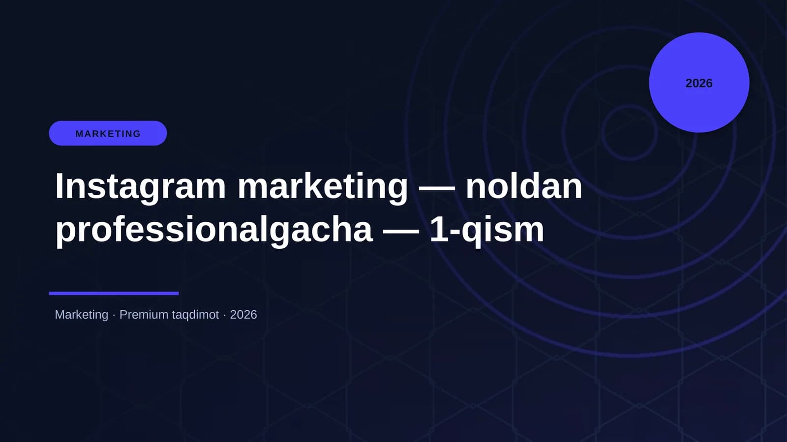 Instagram marketing — noldan professionalgacha — 1-qism