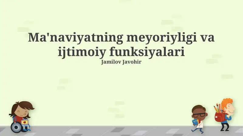 Axloqiy rivojlanish va shaxs tarbiyasi