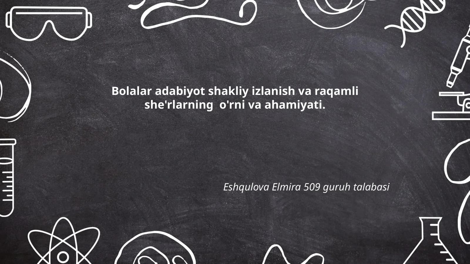 Bolalar adabiyoti shakliy izlanish va raqamli she'rlarning o'rni va ahamiyati