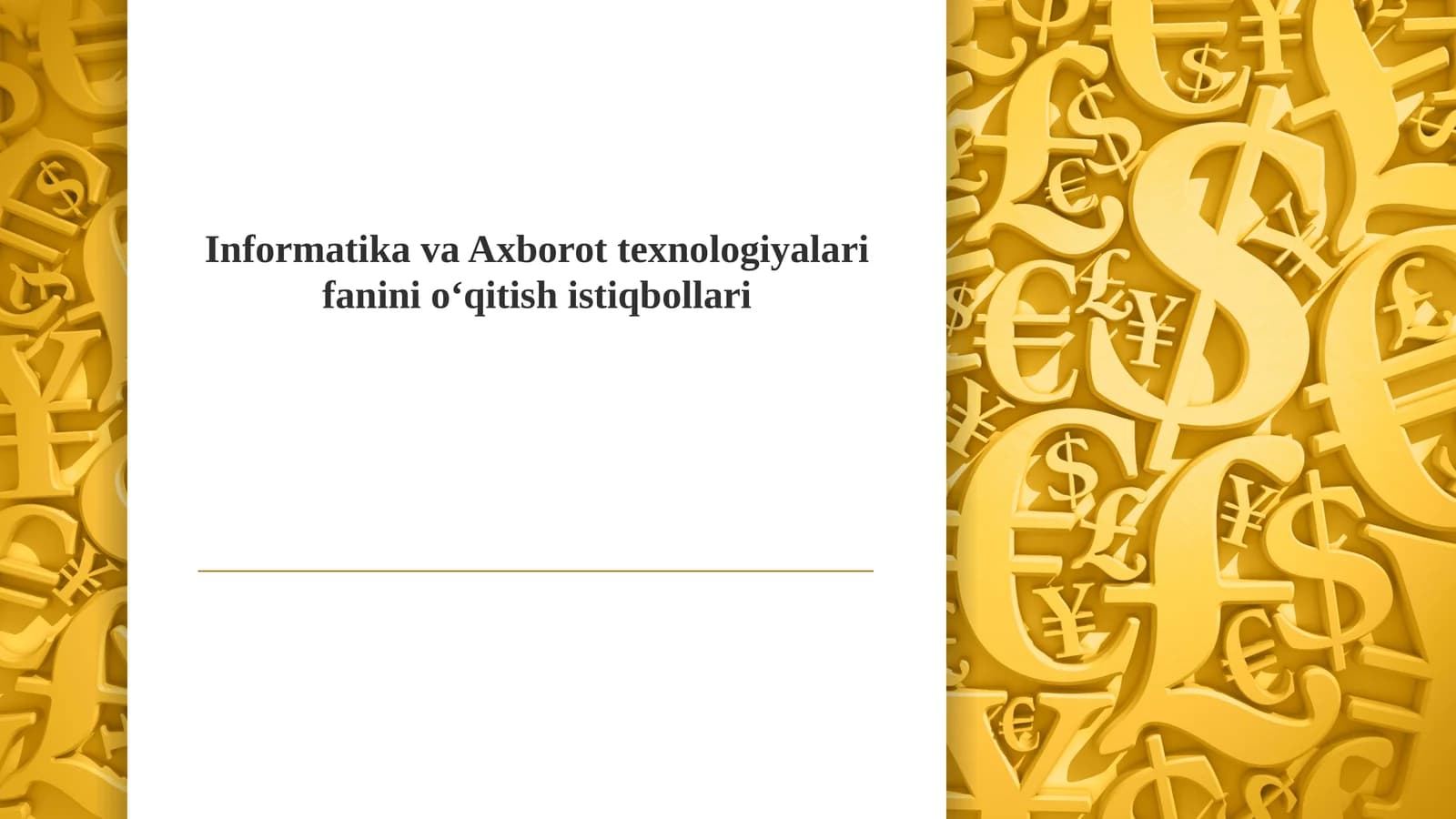 Informatika va Axborot texnologiyalari fanini o‘qitish istiqbollari