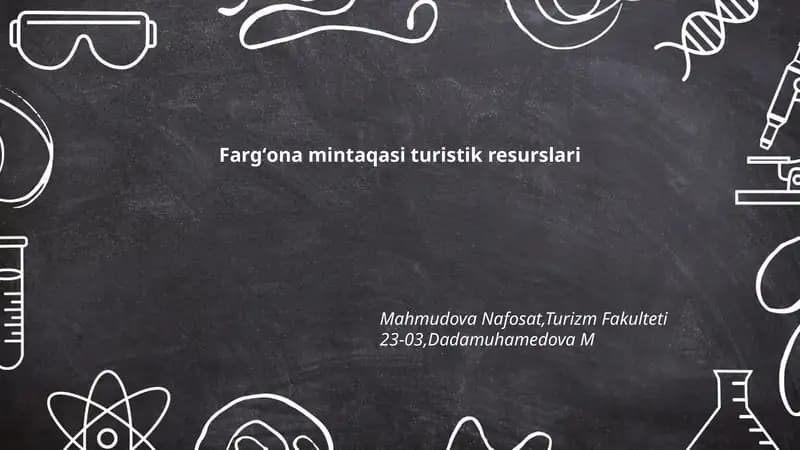 Fargʻona mintaqasi turistik resurslari